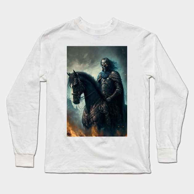 Death Knight On a Horse Long Sleeve T-Shirt by TortillaChief